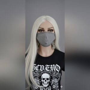 Perry Ellis Gray Unisex Face Mask with Opening